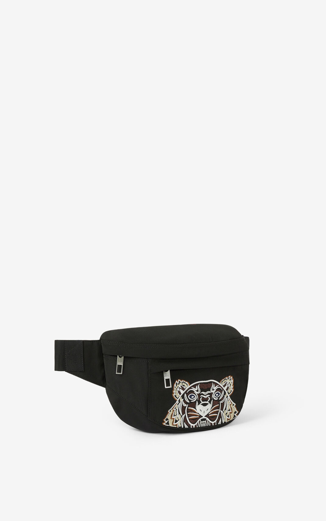 Kenzo Clearance Sale - Kenzo Canvas Kampus Tiger - Black Belt Bag Mens