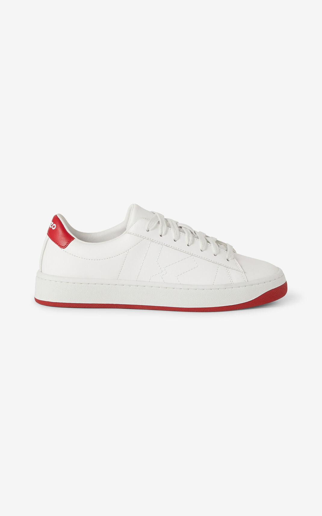 Kenzo Outlet - Kenzo Kourt K Logo leather - White Sneakers Womens