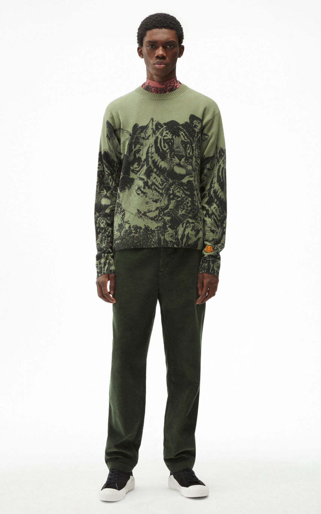 Kenzo Buy Online - Kenzo Wildtigers loose wool - Light Green Jumper Mens